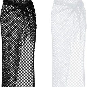 Sarong Bikini Beach Wrap Skirt Bathing Suits Fishnet Cover Up for Women